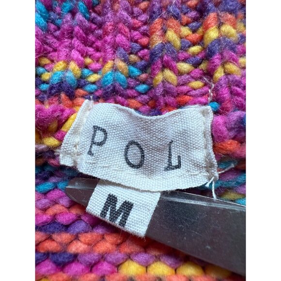 POL Size M Multicolor Pink Rainbow Colorful Confetti Boxy Oversized Sweater - Picture 9 of 16